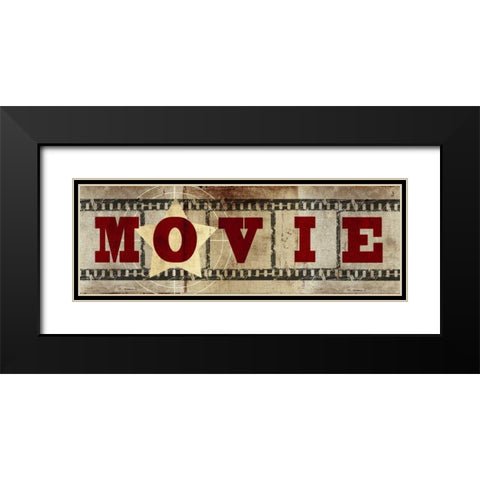 Movie Star Black Modern Wood Framed Art Print with Double Matting by Taylor, Evangeline