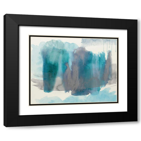 Free Flow 2 Black Modern Wood Framed Art Print with Double Matting by Taylor, Evangeline