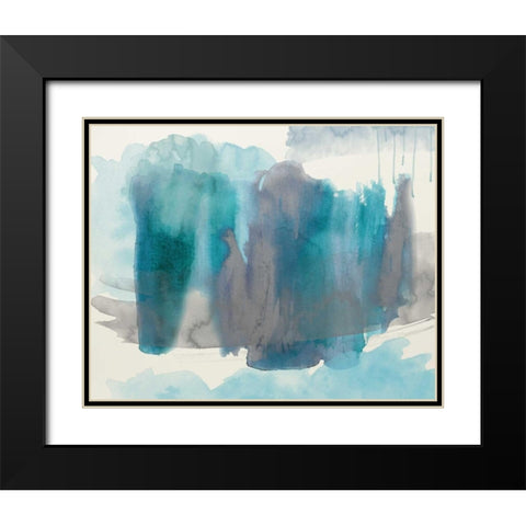 Free Flow 2 Black Modern Wood Framed Art Print with Double Matting by Taylor, Evangeline