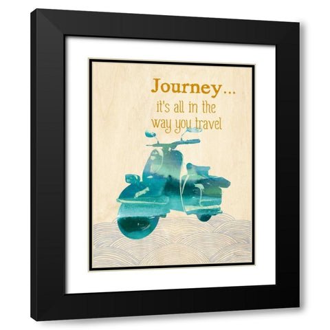 Its All In The Way You Travel Black Modern Wood Framed Art Print with Double Matting by Taylor, Evangeline
