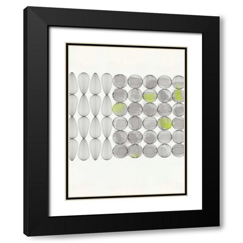 Line and Paint Black Modern Wood Framed Art Print with Double Matting by Taylor, Evangeline