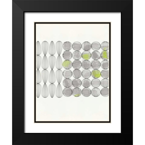 Line and Paint Black Modern Wood Framed Art Print with Double Matting by Taylor, Evangeline