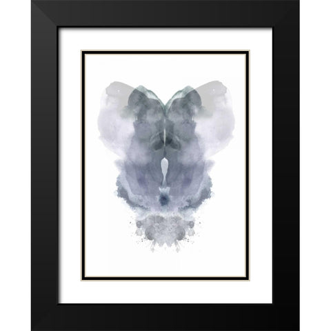 Imagine Ink Blot Black Modern Wood Framed Art Print with Double Matting by Taylor, Evangeline