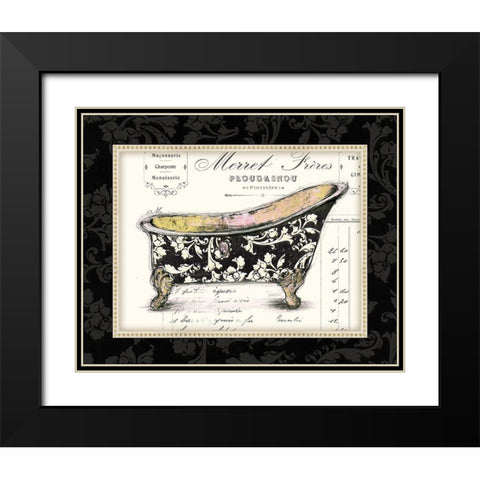 Boudoir Bath 2 Black Modern Wood Framed Art Print with Double Matting by Valentina
