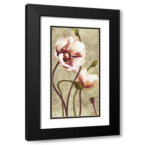 Dancing Poppies 1 Black Modern Wood Framed Art Print with Double Matting by Art Atelier Alliance