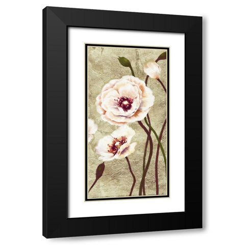 Dancing Poppies 3 Black Modern Wood Framed Art Print with Double Matting by Art Atelier Alliance