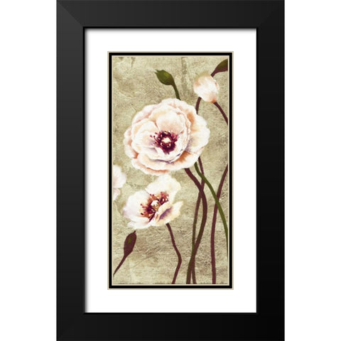 Dancing Poppies 3 Black Modern Wood Framed Art Print with Double Matting by Art Atelier Alliance