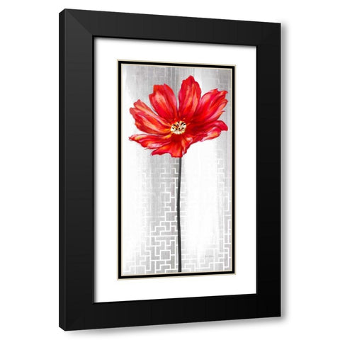 Metropolitan Bloom Black Modern Wood Framed Art Print with Double Matting by Art Atelier Alliance