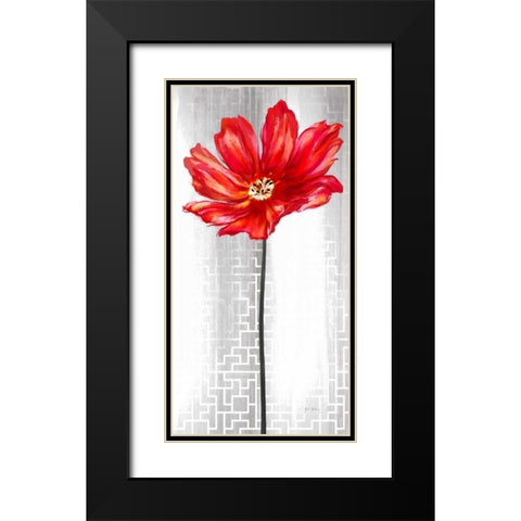 Metropolitan Bloom Black Modern Wood Framed Art Print with Double Matting by Art Atelier Alliance
