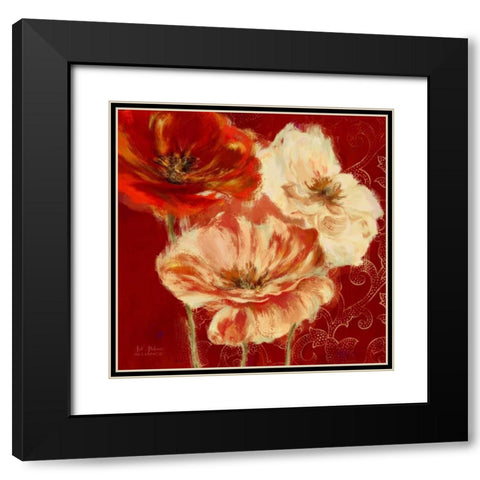 Eastern Poppies 1 Black Modern Wood Framed Art Print with Double Matting by Art Atelier Alliance