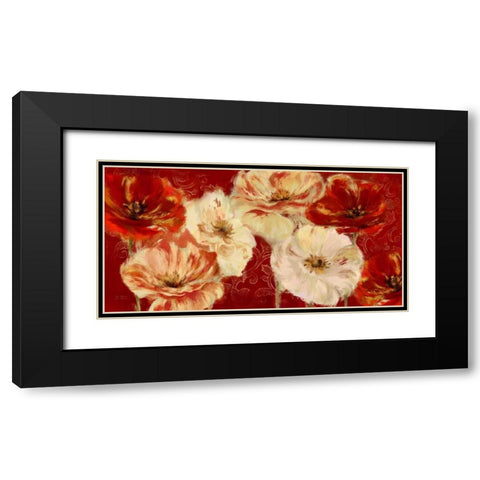 Imperial Poppies Black Modern Wood Framed Art Print with Double Matting by Art Atelier Alliance