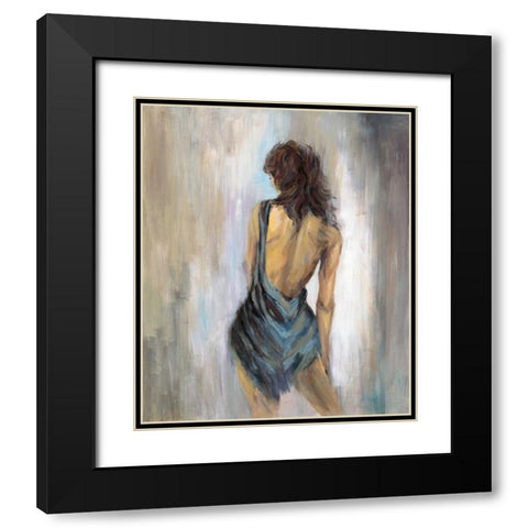 Blue Backless 1 Black Modern Wood Framed Art Print with Double Matting by Art Atelier Alliance