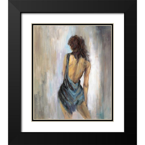 Blue Backless 1 Black Modern Wood Framed Art Print with Double Matting by Art Atelier Alliance