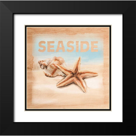 Natural Ocean Seaside Black Modern Wood Framed Art Print with Double Matting by Art Atelier Alliance