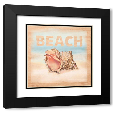 Natural Ocean Beach Black Modern Wood Framed Art Print with Double Matting by Art Atelier Alliance