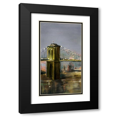 Metropolis 1 Black Modern Wood Framed Art Print with Double Matting by Art Atelier Alliance