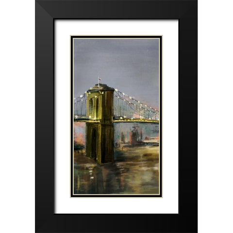 Metropolis 1 Black Modern Wood Framed Art Print with Double Matting by Art Atelier Alliance