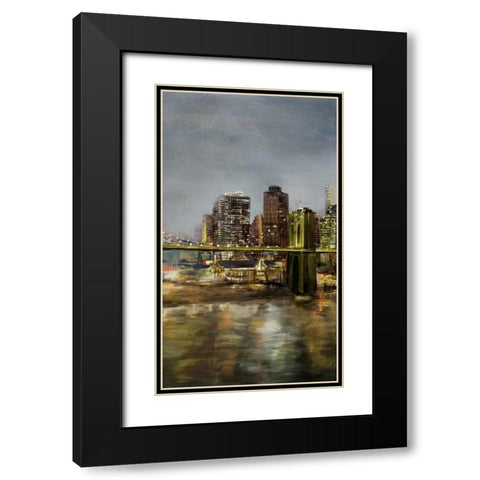 Metropolis 2 Black Modern Wood Framed Art Print with Double Matting by Art Atelier Alliance