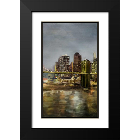 Metropolis 2 Black Modern Wood Framed Art Print with Double Matting by Art Atelier Alliance