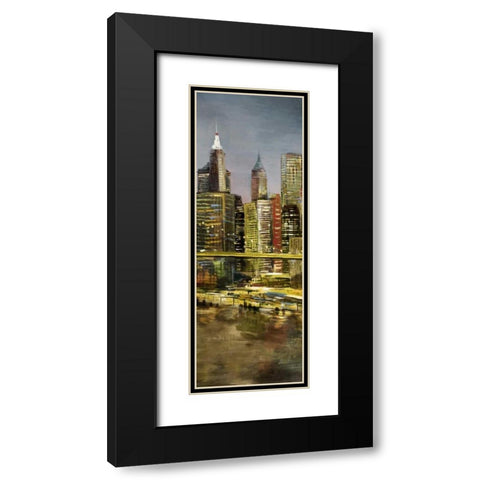 Metropolis 3 Black Modern Wood Framed Art Print with Double Matting by Art Atelier Alliance