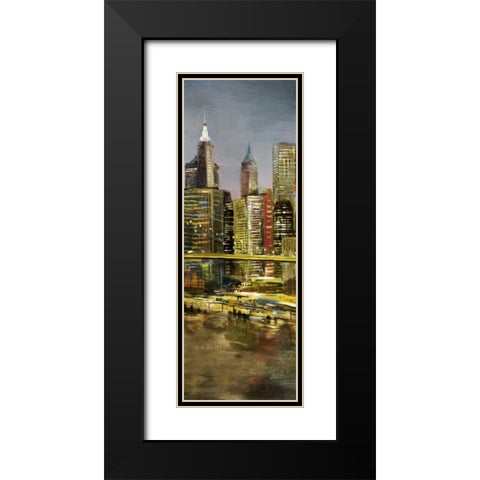 Metropolis 3 Black Modern Wood Framed Art Print with Double Matting by Art Atelier Alliance