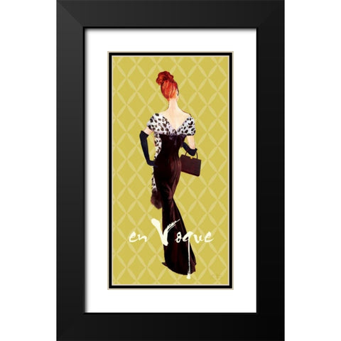 EnVogueFashionIllustration Black Modern Wood Framed Art Print with Double Matting by Art Atelier Alliance