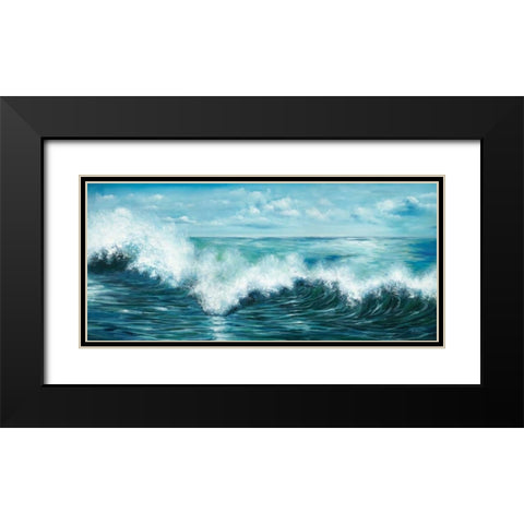 Coastal Waves  Black Modern Wood Framed Art Print with Double Matting by Art Atelier Alliance