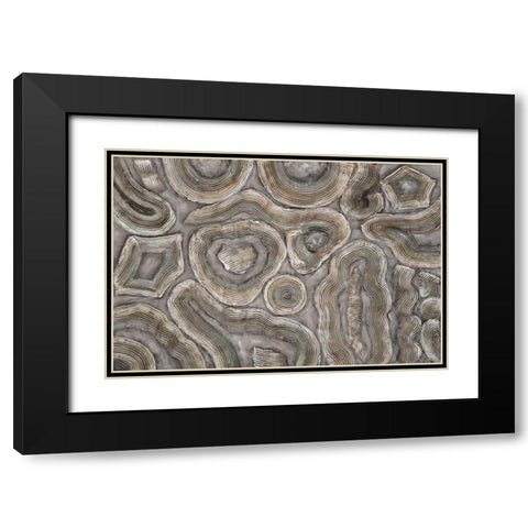 Malachite Black Modern Wood Framed Art Print with Double Matting by Art Atelier Alliance
