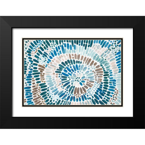 Aura  Black Modern Wood Framed Art Print with Double Matting by Art Atelier Alliance