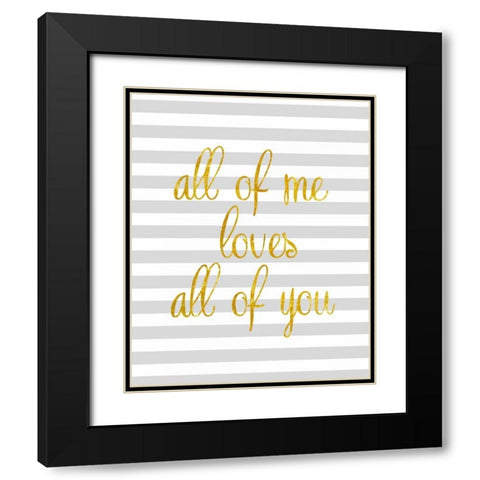 All of Me Stripes Black Modern Wood Framed Art Print with Double Matting by Amori, Miyo