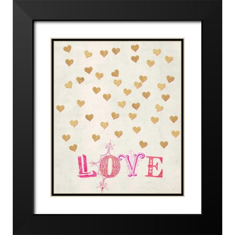 Romance Collection Love Black Modern Wood Framed Art Print with Double Matting by Amori, Miyo