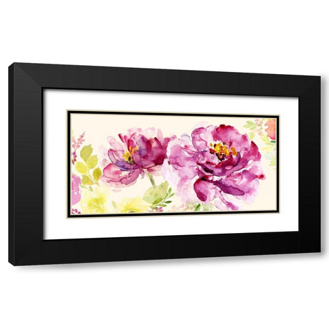 Bright and Happy Black Modern Wood Framed Art Print with Double Matting by Jin, Jing