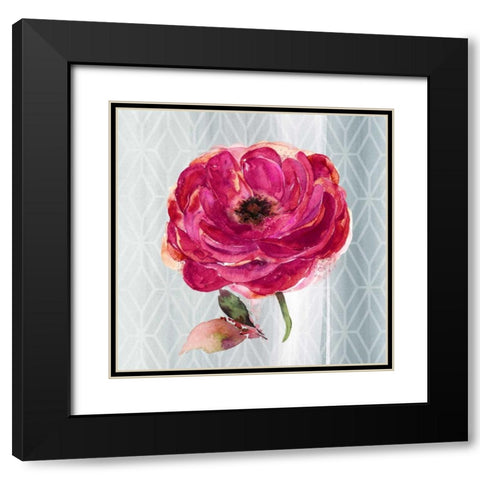 Blooming Beautiful Black Modern Wood Framed Art Print with Double Matting by Jing, Jin