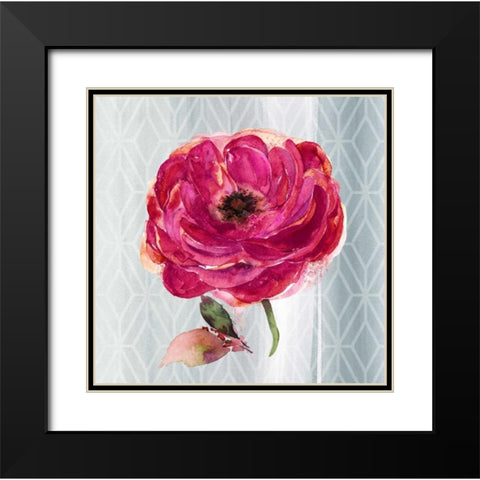 Blooming Beautiful Black Modern Wood Framed Art Print with Double Matting by Jing, Jin