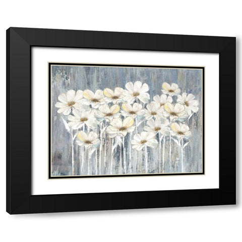 Simplicity Garden Black Modern Wood Framed Art Print with Double Matting by Jing, Jin