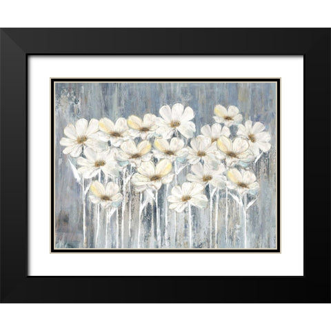 Simplicity Garden Black Modern Wood Framed Art Print with Double Matting by Jing, Jin