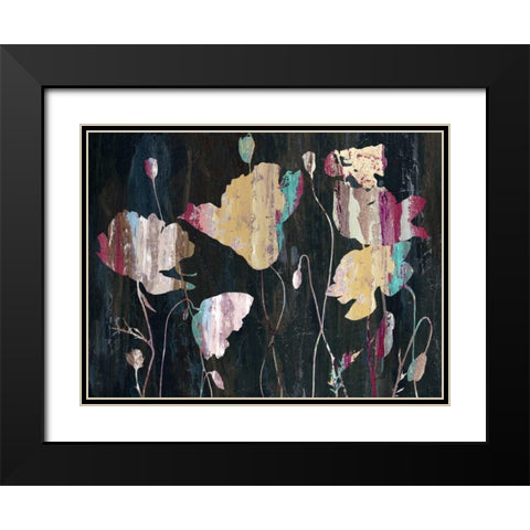 Marble Garden Black Modern Wood Framed Art Print with Double Matting by Jing, Jin