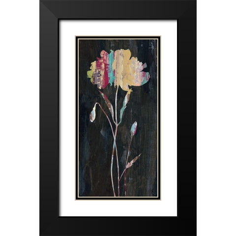 Marble Garden Flower 1 Black Modern Wood Framed Art Print with Double Matting by Jing, Jin