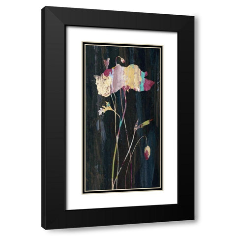 Marble Garden Flower 2 Black Modern Wood Framed Art Print with Double Matting by Jing, Jin