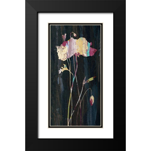 Marble Garden Flower 2 Black Modern Wood Framed Art Print with Double Matting by Jing, Jin