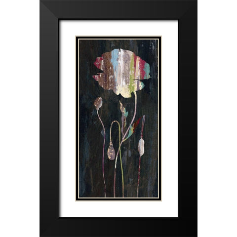 Marble Garden Flower 4 Black Modern Wood Framed Art Print with Double Matting by Jing, Jin