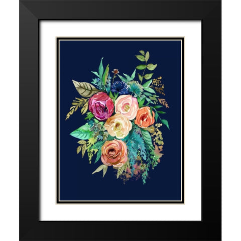 Enchanted Bouquet Black Modern Wood Framed Art Print with Double Matting by Jing, Jin