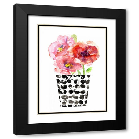 Black and White and Nice Black Modern Wood Framed Art Print with Double Matting by London, Dakota