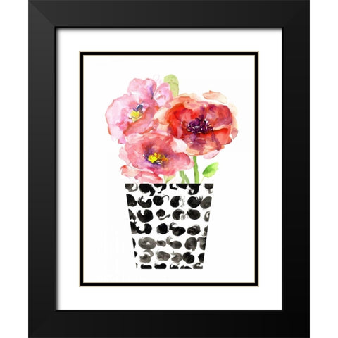 Black and White and Nice Black Modern Wood Framed Art Print with Double Matting by London, Dakota