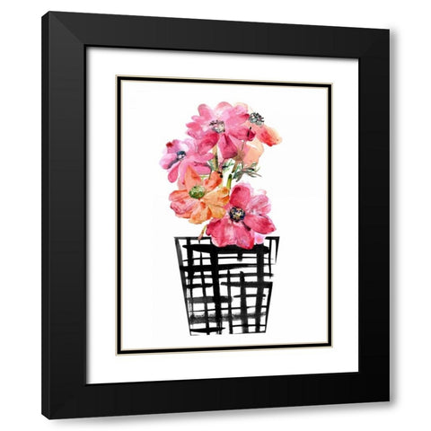 Black and White and Cute Black Modern Wood Framed Art Print with Double Matting by London, Dakota
