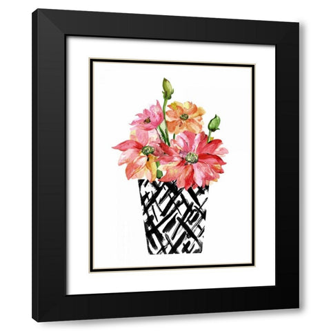 Black and White and Pretty Black Modern Wood Framed Art Print with Double Matting by London, Dakota