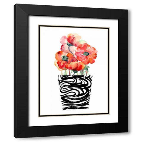 Black and White and Sweet Black Modern Wood Framed Art Print with Double Matting by London, Dakota