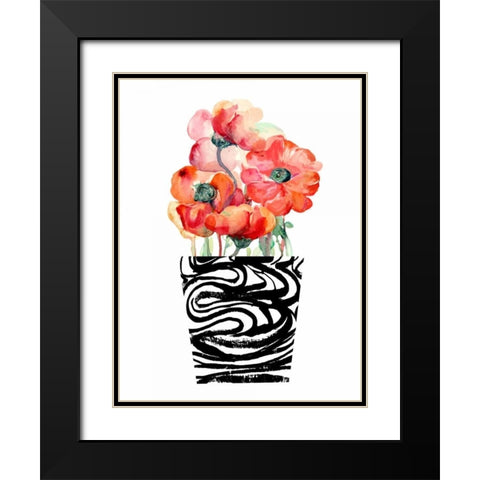 Black and White and Sweet Black Modern Wood Framed Art Print with Double Matting by London, Dakota