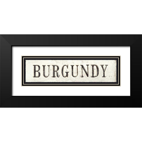 Burgundy Black Modern Wood Framed Art Print with Double Matting by Fabiano, Marco