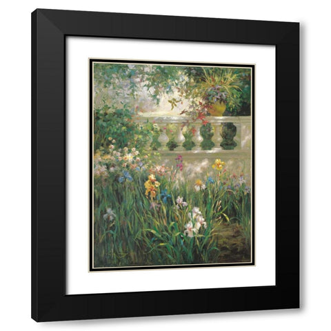 Iris Shadows Black Modern Wood Framed Art Print with Double Matting by Oxley, Vail